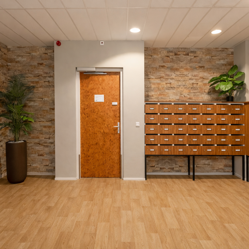 Wandbekleding steen entree warmte stoer – VORMule interieurontwerp